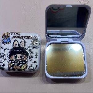 Labubu Kids Cartoon Compact Mirror White labubu pop socket